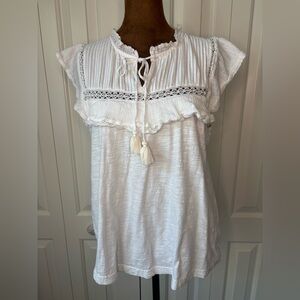 Anthropologie White Jimson Top, Size M, Like New